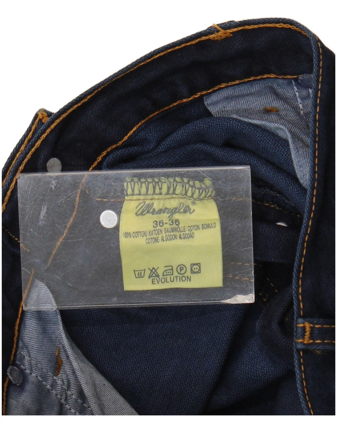 Męskie jeansy Wrangler Evolution Straight W36 L32 Granatowe, bawełniane
