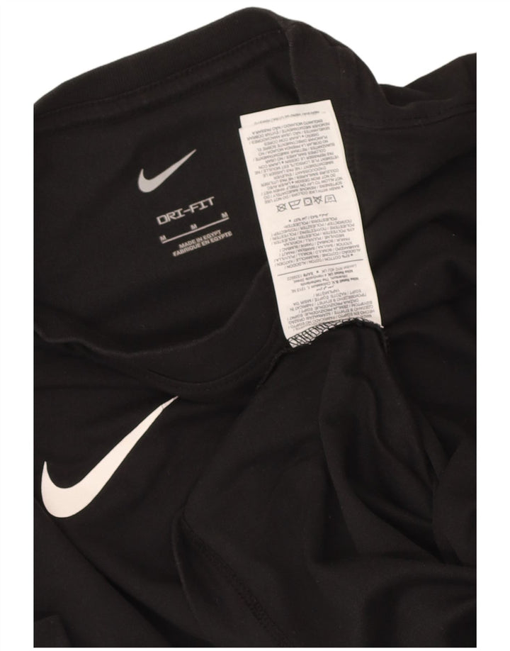 Męski T-shirt Nike Dri Fit Top, średni czarny, bawełniany