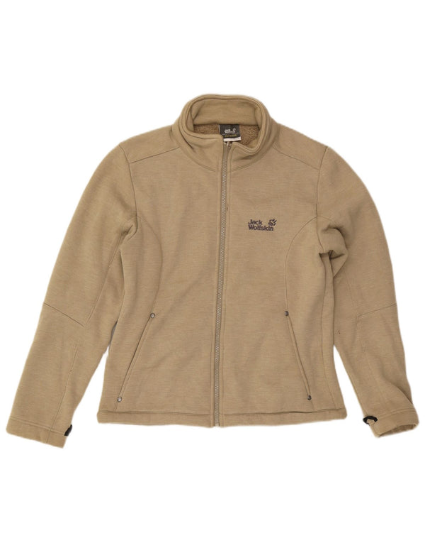 Jack Wolfskin Womens Liner Tracksuit Top Jacket UK 12/14 Medium Beige