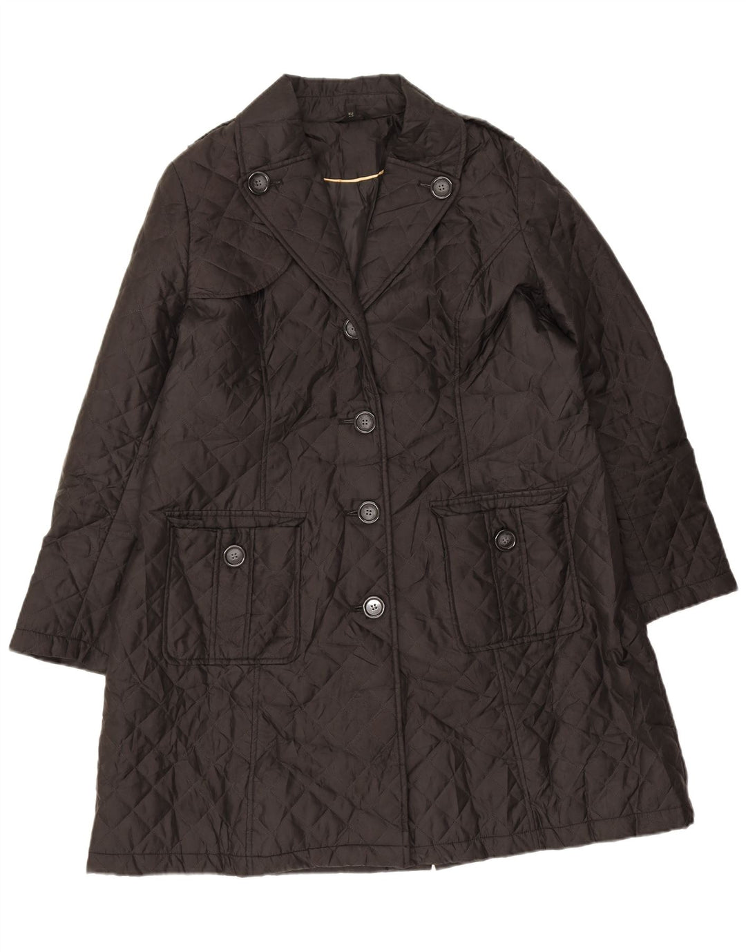 Marks & Spencer Damski pikowany płaszcz UK 18 XL, czarny poliester