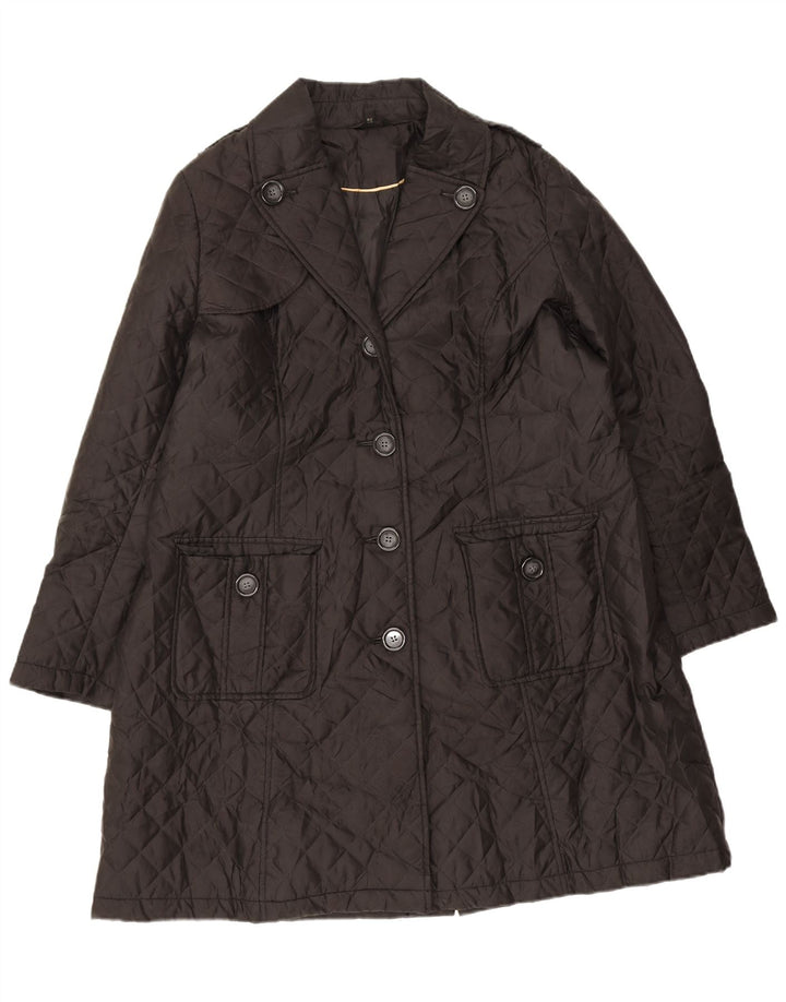 Marks & Spencer Damski pikowany płaszcz UK 18 XL, czarny poliester
