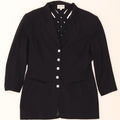 CARTOON Womens 3/4 Sleeve Blazer Jacket EU 40 Medium Navy Blue Vintage Cartoon and Second-Hand Cartoon from Messina Hembry 