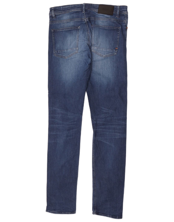 Hugo Boss Womens Delaware Slim Jeans W32 L34 Blue Cotton