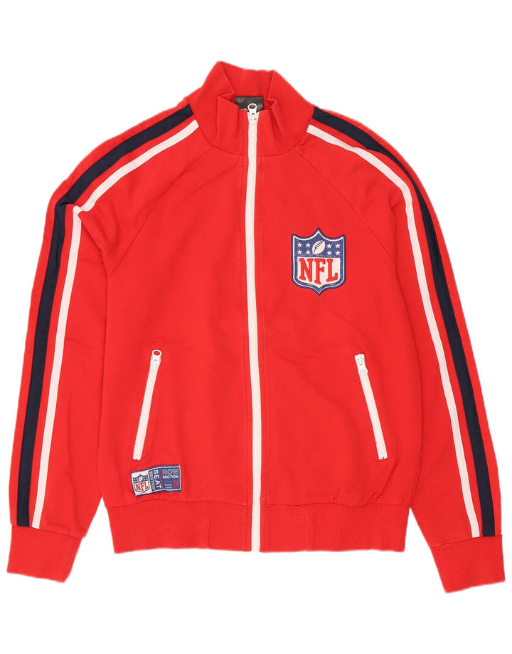 Chłopięca bluza dresowa z grafiką NFL, 11-12 lat, bawełniana w czerwone paski