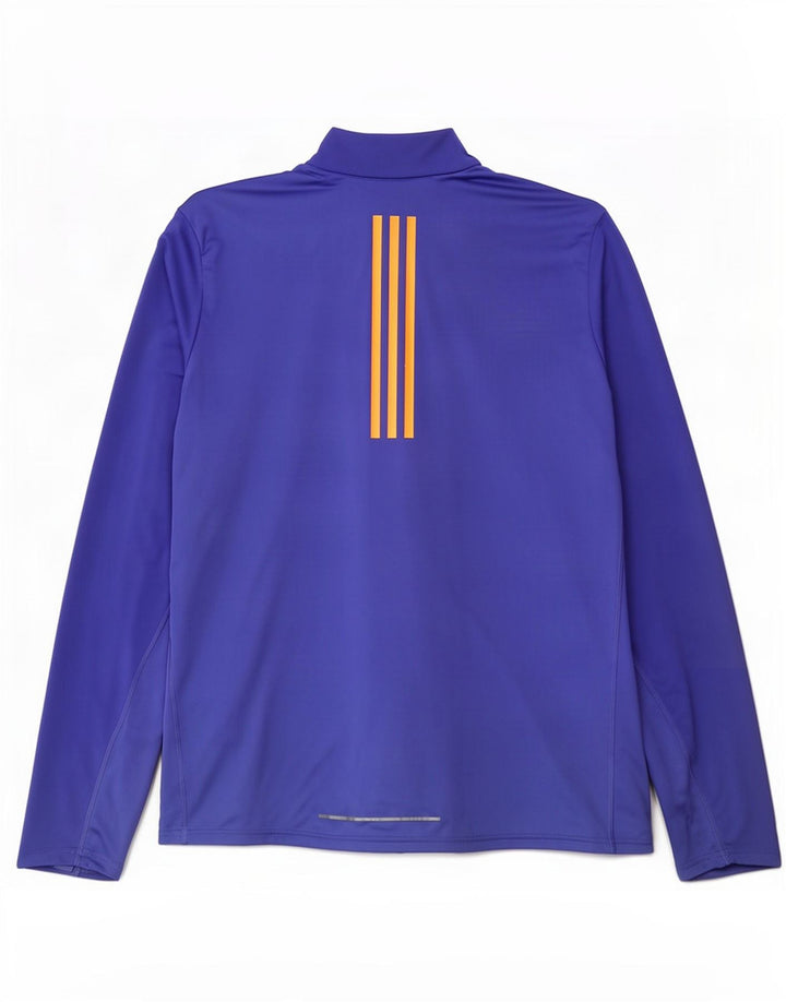Adidas Męskie Aeroready Zip Neck Pullover Dres Top XL Fioletowy