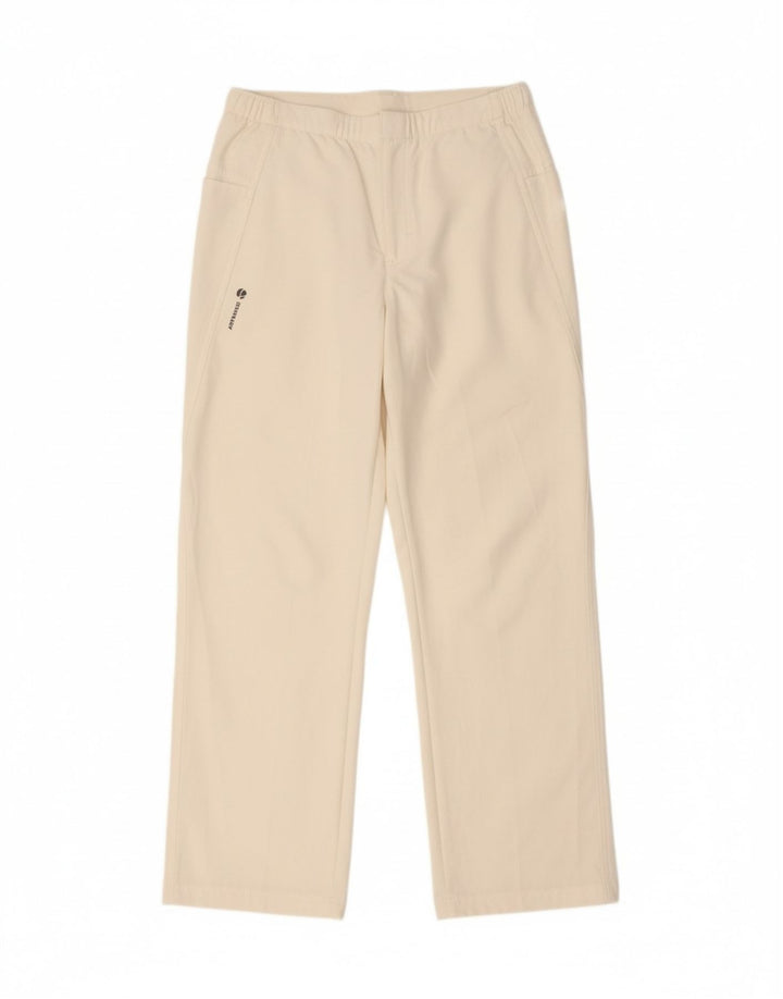 VINTAGE Womens Tracksuit Trousers EU 38 Medium White Polyester Vintage Vintage and Second-Hand Vintage from Messina Hembry 