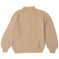 Sweter damski w stylu vintage z golfem UK 14, średni, w kolorze złamanej bieli