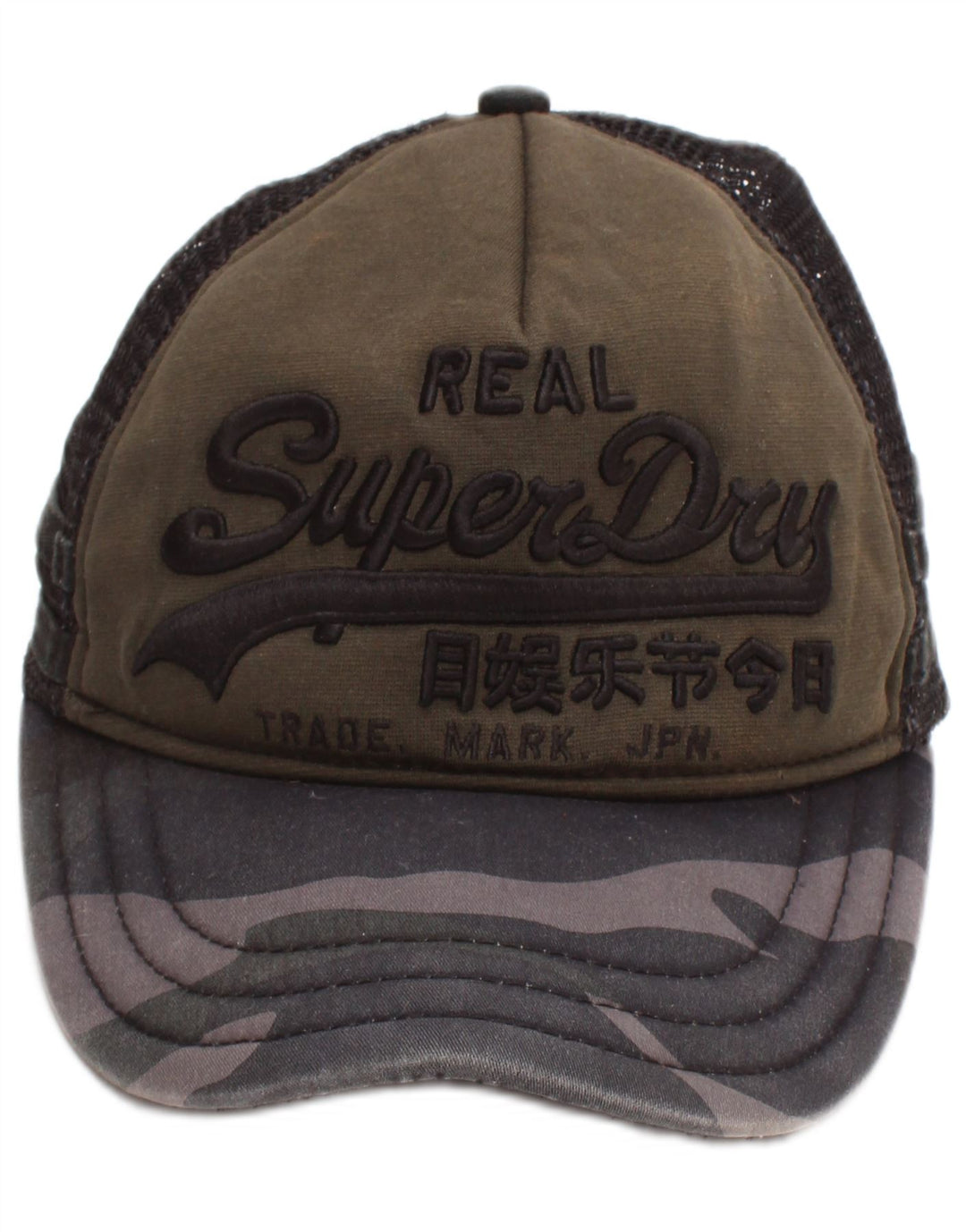 Męska czapka z daszkiem Superdry Graphic Trucker w jednym rozmiarze, khaki, wiskoza