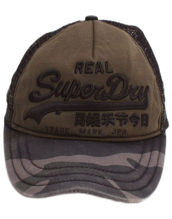 Męska czapka z daszkiem Superdry Graphic Trucker w jednym rozmiarze, khaki, wiskoza