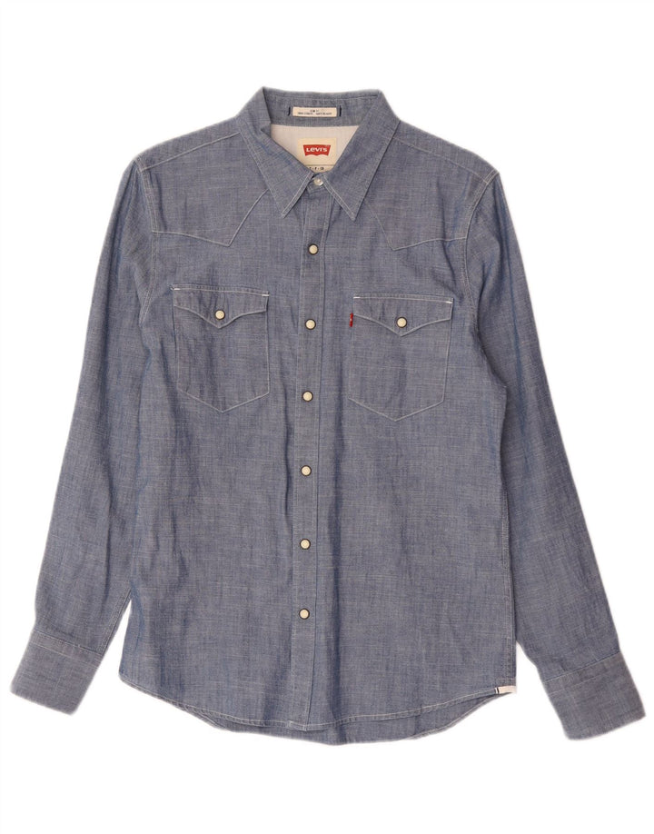 Koszula męska Levi's Slim Fit, mała, niebieska, bawełniana