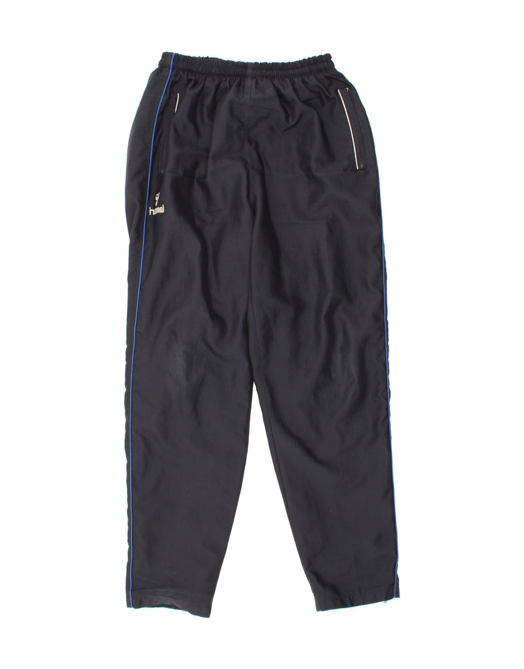 HUMMEL Mens Graphic Tracksuit Trousers Medium Navy Blue Vintage Hummel and Second-Hand Hummel from Messina Hembry 