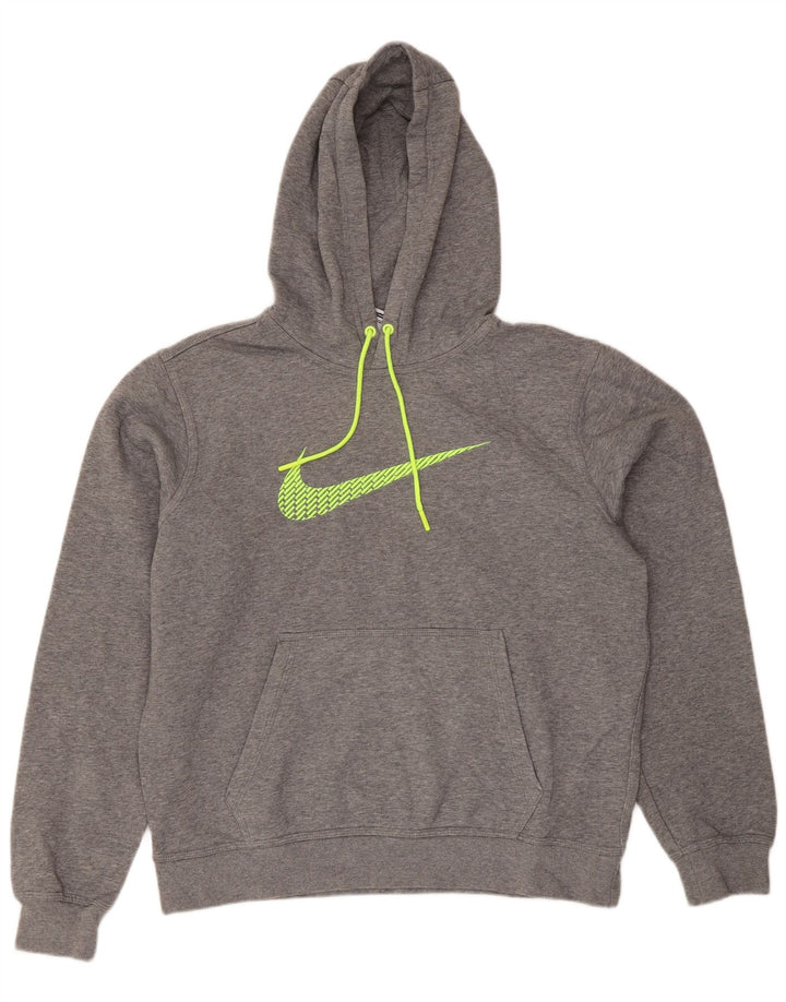 Męska bluza z kapturem Nike o regularnym kroju, średnioszara, bawełniana