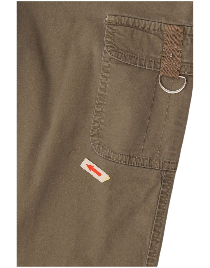 Damskie spodnie Lee Cargo Capri US 8 Medium W30 L19 Bawełna khaki