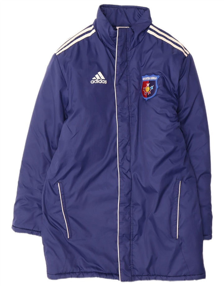 Adidas Męski płaszcz wyściełany UI 34/36 Mały niebieski nylon