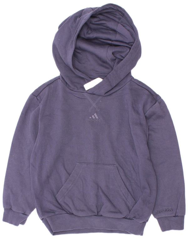 Adidas Chłopięca Bluza Z Kapturem 6-7 Lat Granatowa Bawełna
