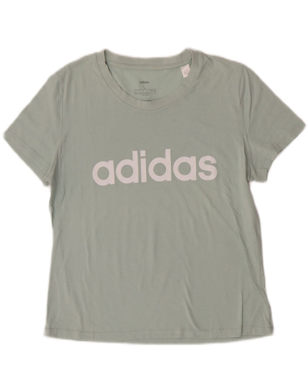 Damska koszulka graficzna Adidas Top UK 16/18 Duży turkusowy