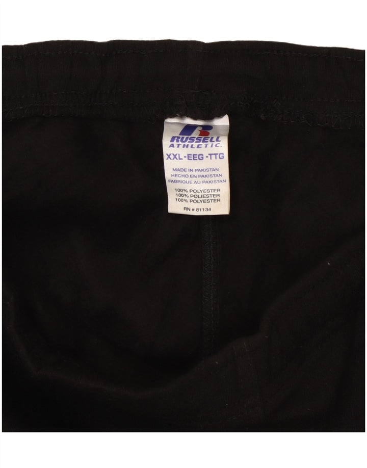 Męskie spodnie dresowe cargo RUSSELL ATHLETIC 2XL, czarny poliester