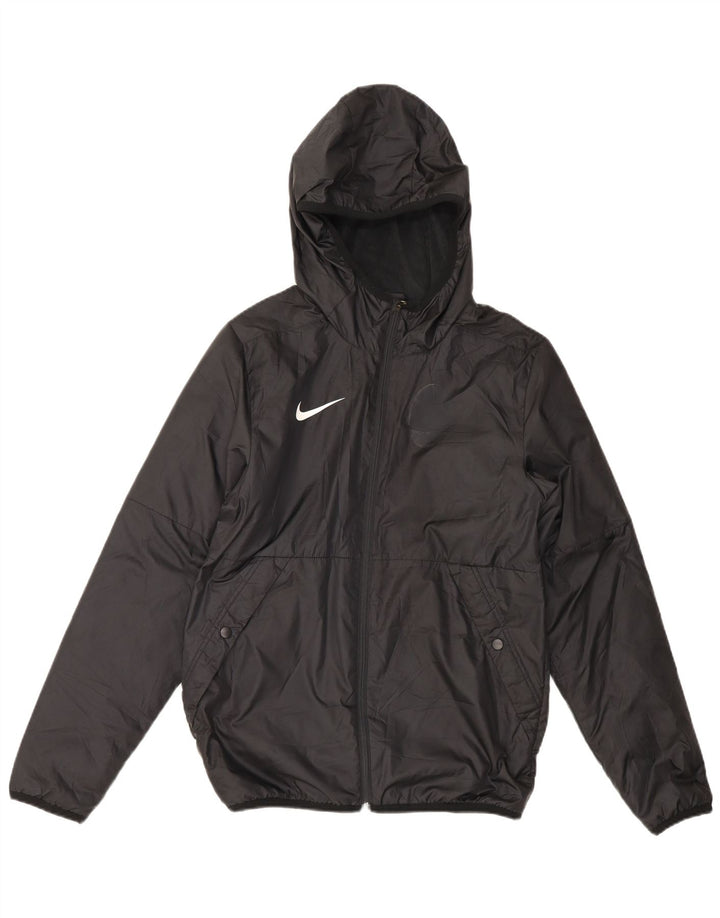 Męska kurtka przeciwdeszczowa z kapturem Nike UK 36, mała czarna
