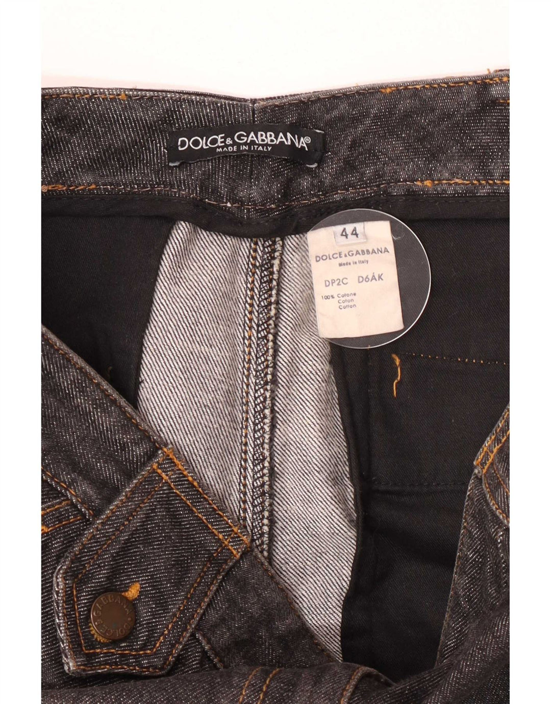 Damskie jeansy rozkloszowane Dolce & Gabbana IT 44 Medium W32 L33 Szara bawełna