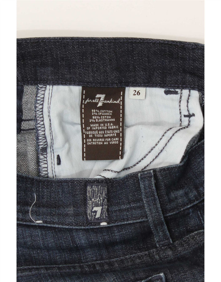 7 For All Mankind Damskie jeansy Bootcut ze średnim stanem W26 L30 Granatowe