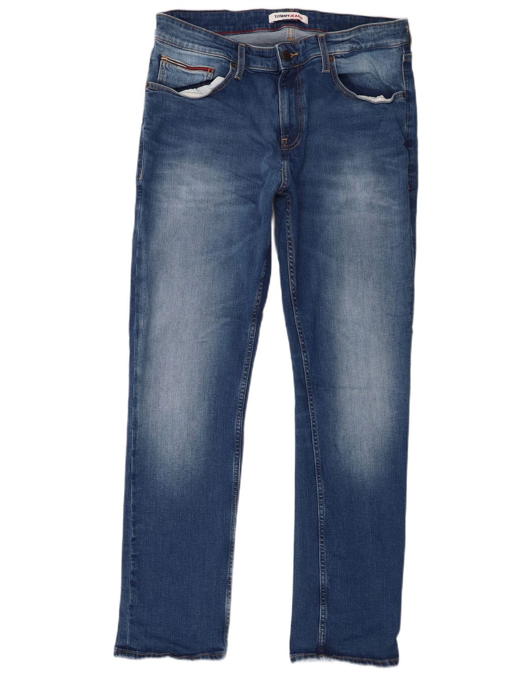 Tommy Hilfiger Męskie Ryan Regular Straight Jeans W34 L32 Niebieskie bawełniane