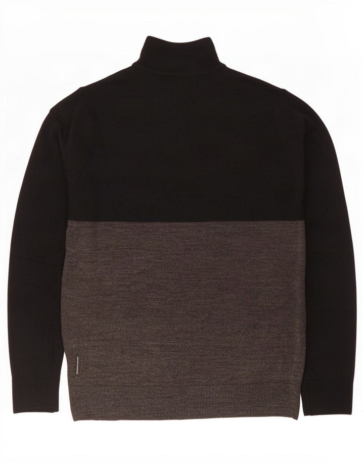 Męski sweter zapinany na zamek French Connection, kolor średnio czarny
