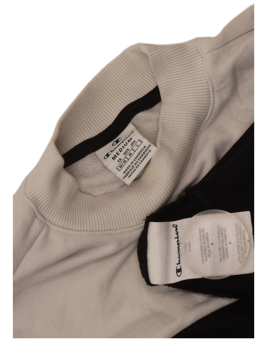 Damski sweter oversize Champion UK 14, średni czarny, blok kolorów