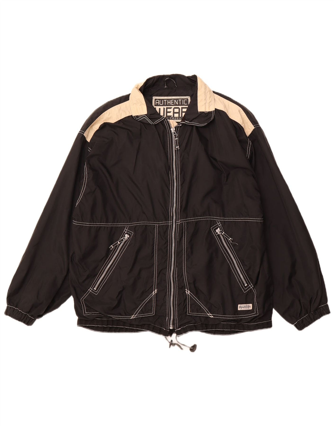 AUTENTYCZNA męska kurtka użytkowa o luźnym kroju UK 38, średnia czarna