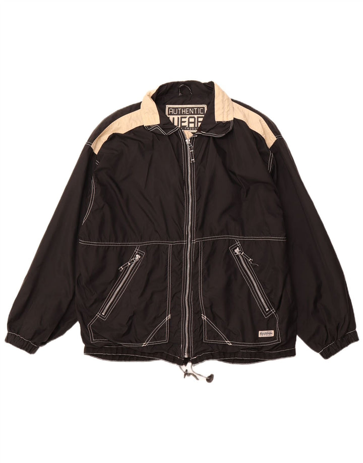 AUTENTYCZNA męska kurtka użytkowa o luźnym kroju UK 38, średnia czarna