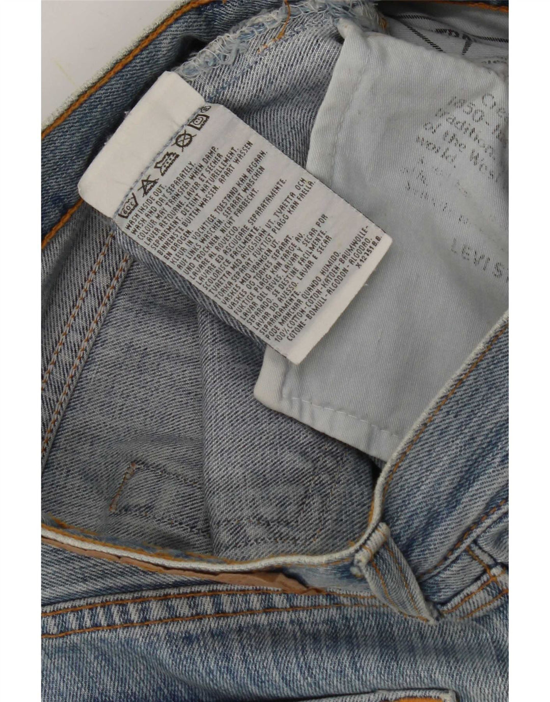 Damskie jeansy Levi's 595 Straight W27 L32 Niebieskie bawełniane
