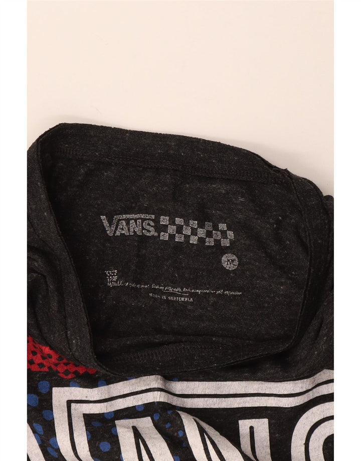 Męski T-shirt z grafiką Vans, średni szary, nakrapiany