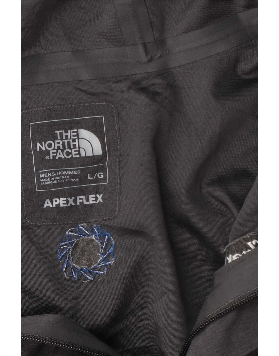 Męska kurtka przeciwdeszczowa z kapturem The North Face UK 40, duża, szara