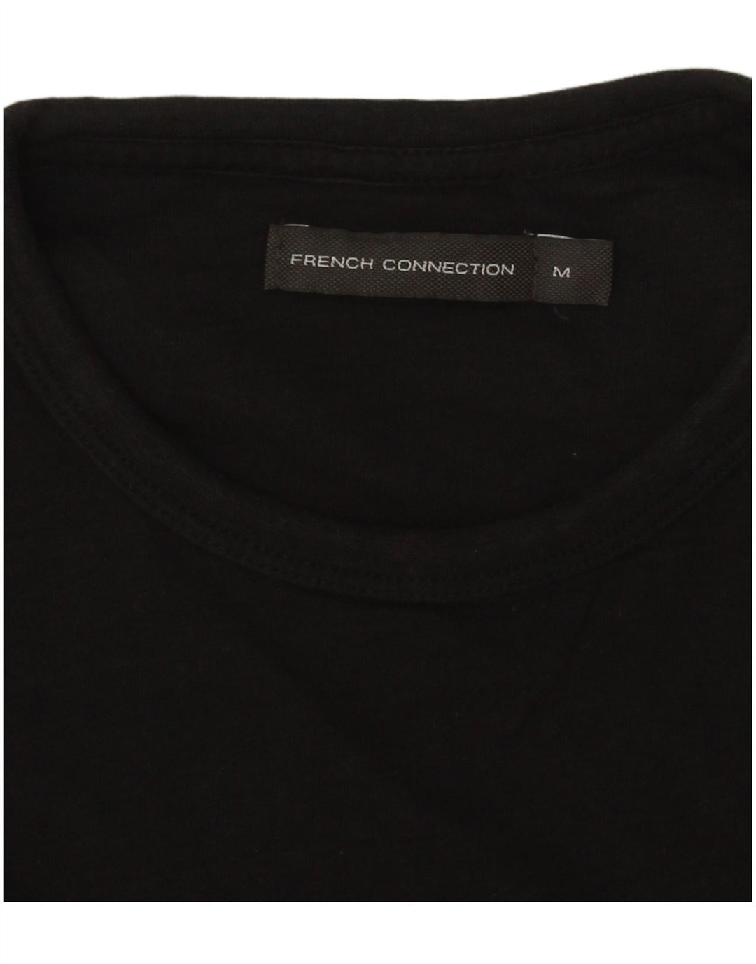 T-shirt męski French Connection Top, średni czarny, bawełniany