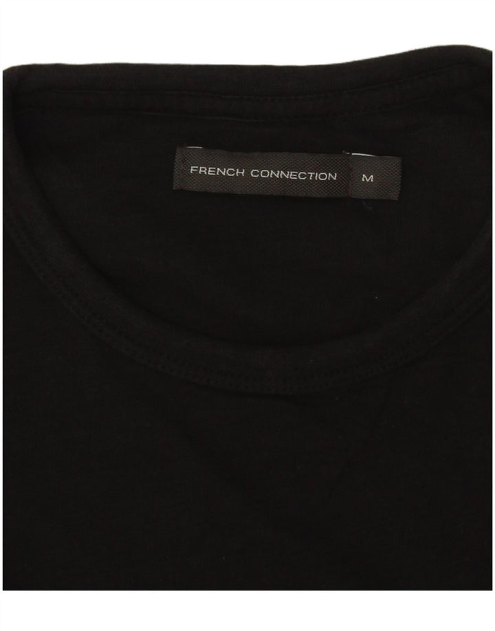 T-shirt męski French Connection Top, średni czarny, bawełniany