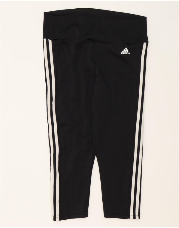 Damskie legginsy Adidas Aeroready Capri UK 16/18, duży czarny poliester