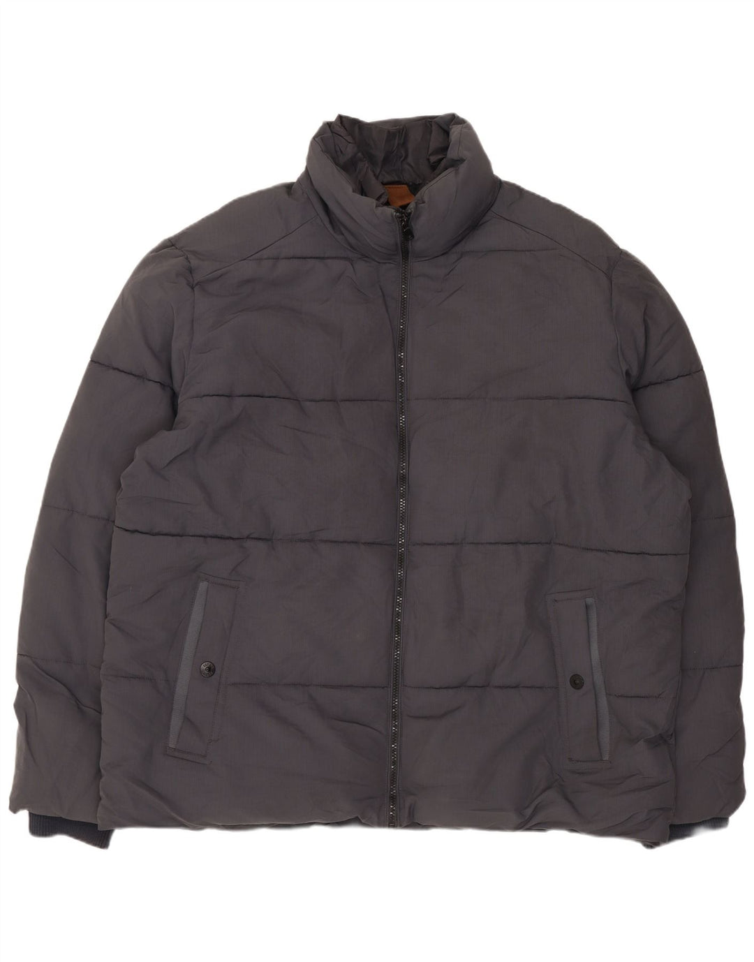 MARKS & SPENCER Męska ocieplana kurtka UK 44 2XL Szary poliester