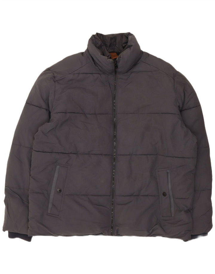 MARKS & SPENCER Męska ocieplana kurtka UK 44 2XL Szary poliester