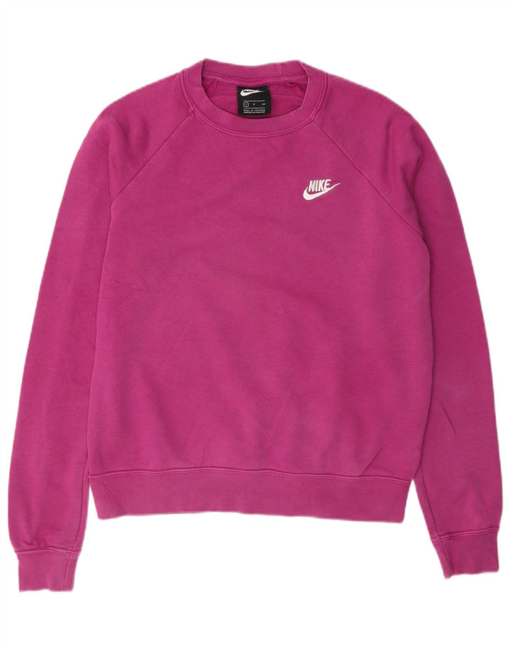 Damski sweter oversize Nike UK 10, mały, różowy, bawełniany
