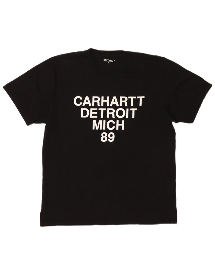Męski T-shirt z grafiką Carhartt, duży, czarny, bawełniany