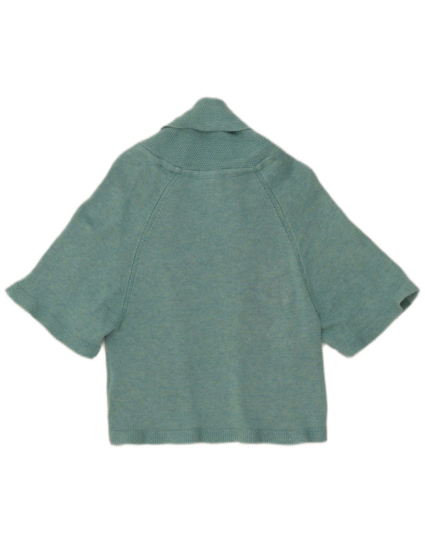 Damski sweter bolerko z krótkim rękawem Fat Face UK 10 Small Blue