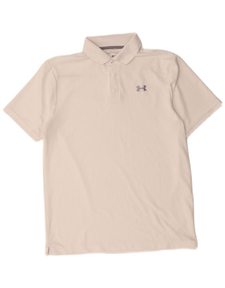 Męska koszulka polo Under Armour Heat Gear w kolorze średniobiałym