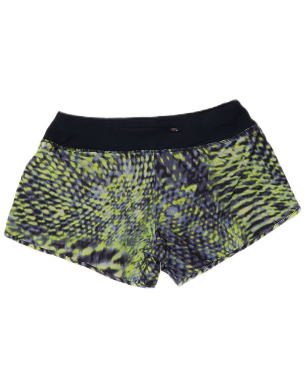 Damskie spodenki sportowe NIKE Dri Fit z abstrakcyjnym wzorem UK 14, średni granat