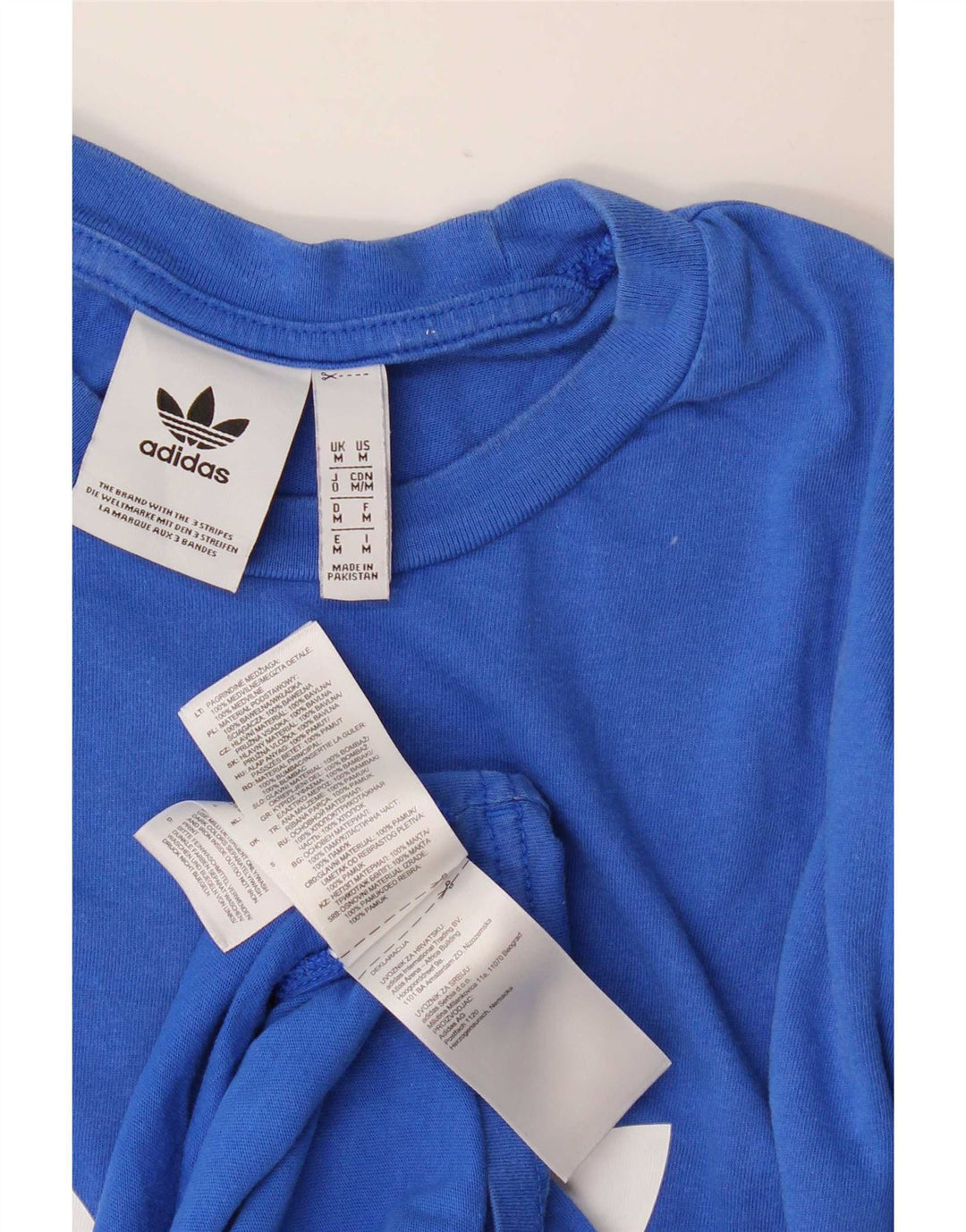 Męska koszulka graficzna Adidas Top Medium Blue Cotton