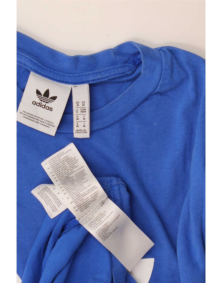 Męska koszulka graficzna Adidas Top Medium Blue Cotton