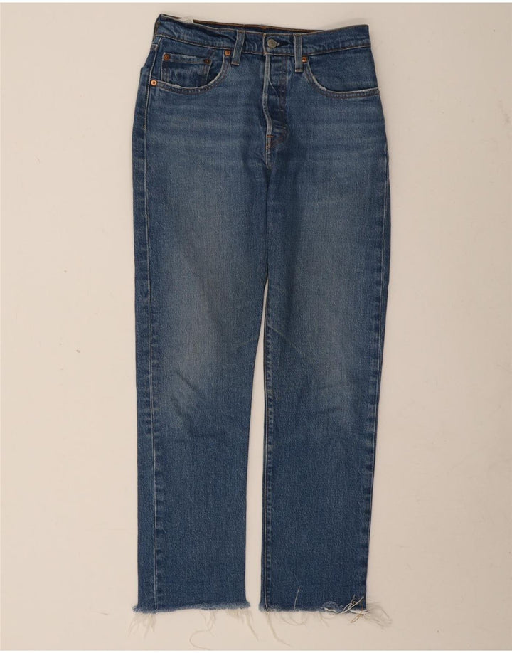 Damskie jeansy Levi's 501 Straight W26 L28 Niebieskie bawełniane