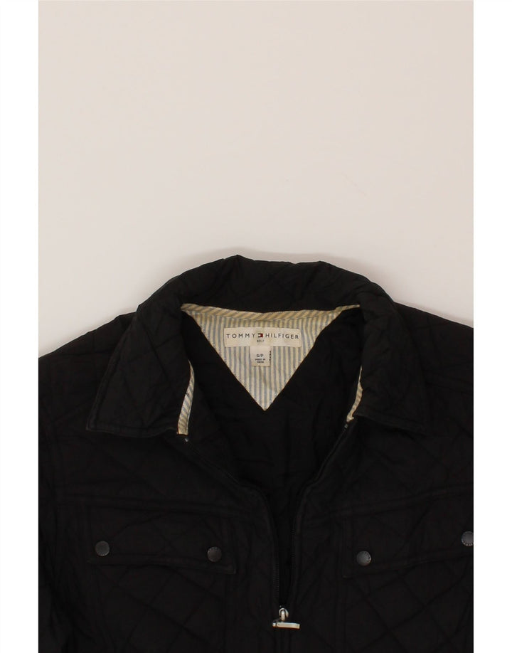 TOMMY HILFIGER Womens Quilted Jacket UK 10 Small Black Polyester Vintage Tommy Hilfiger and Second-Hand Tommy Hilfiger from Messina Hembry 