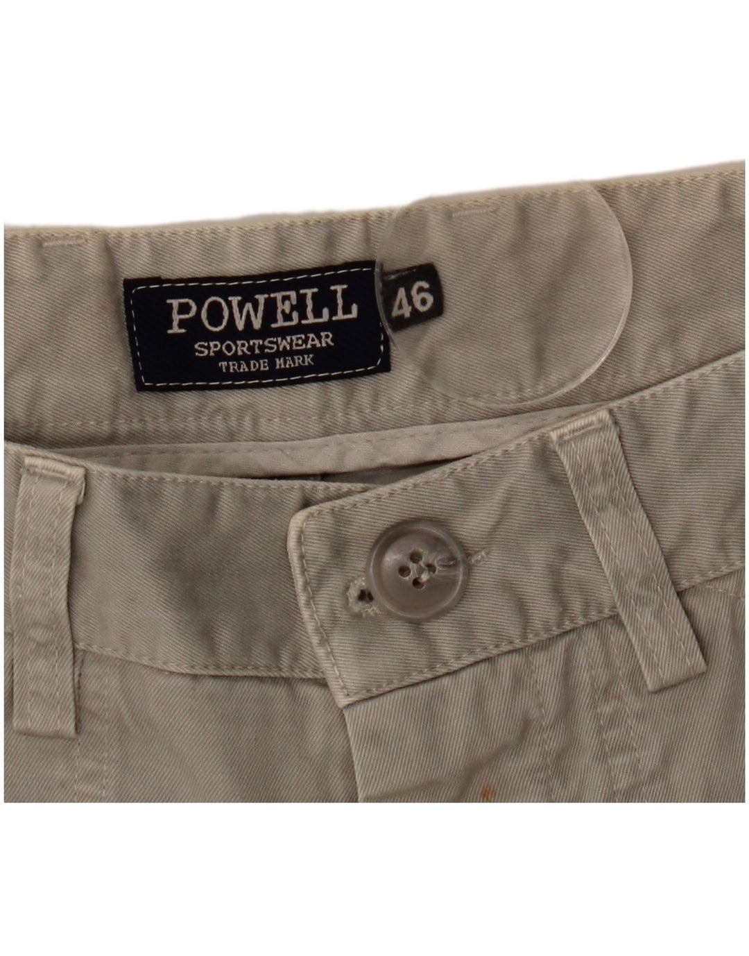 Męskie proste spodnie cargo Powell W32 L28 szare