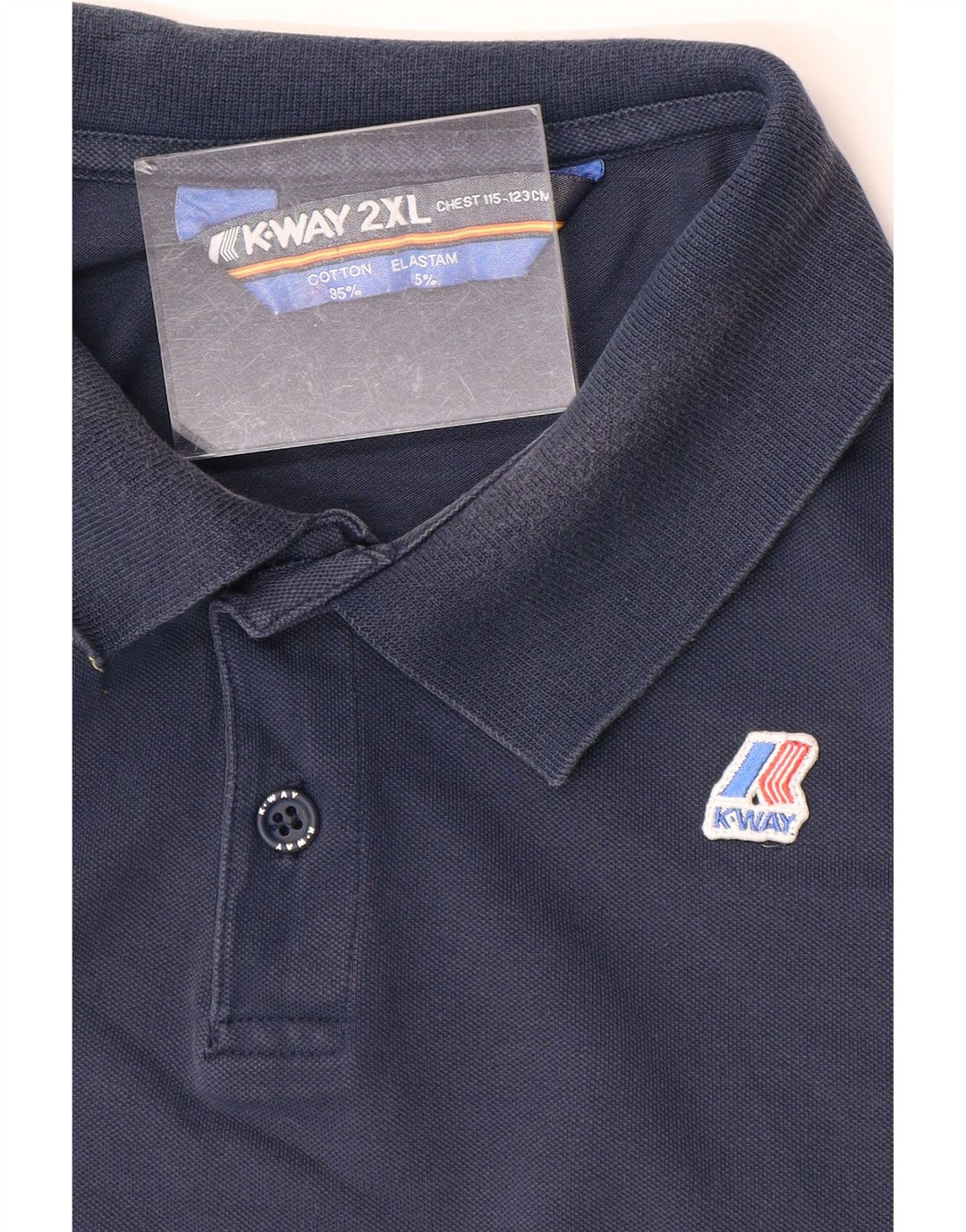 Męska koszulka polo K-Way 2XL, granatowa, bawełniana
