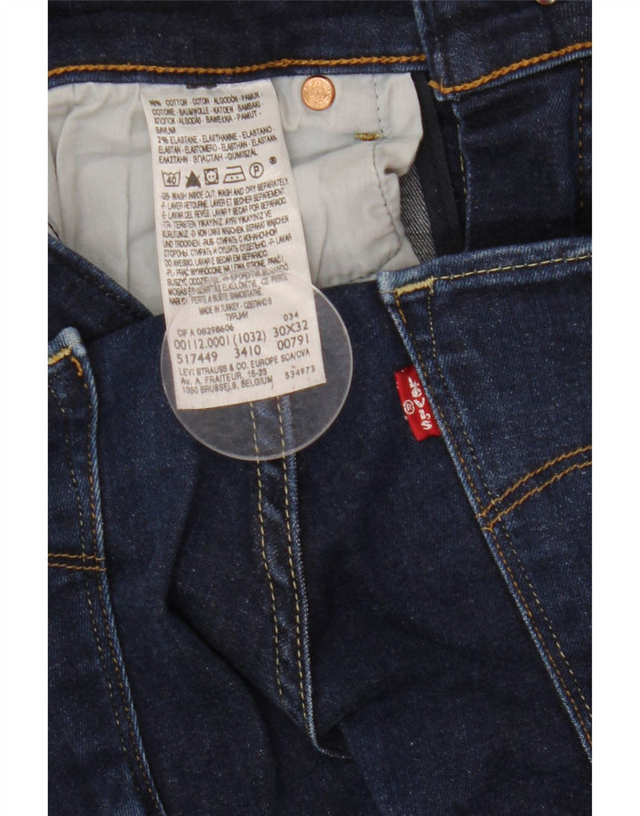 Damskie jeansy Levi's Skinny W30 L32 Granatowa bawełna