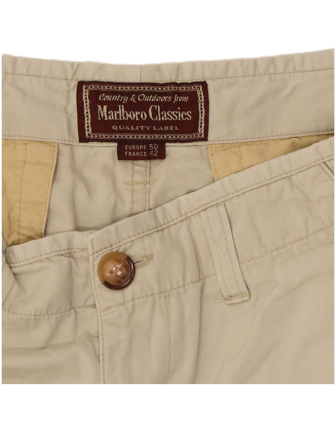 Męskie spodenki cargo Marlboro Classics EU 50 Large W34 beżowe